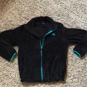 Black and teal women’s north face